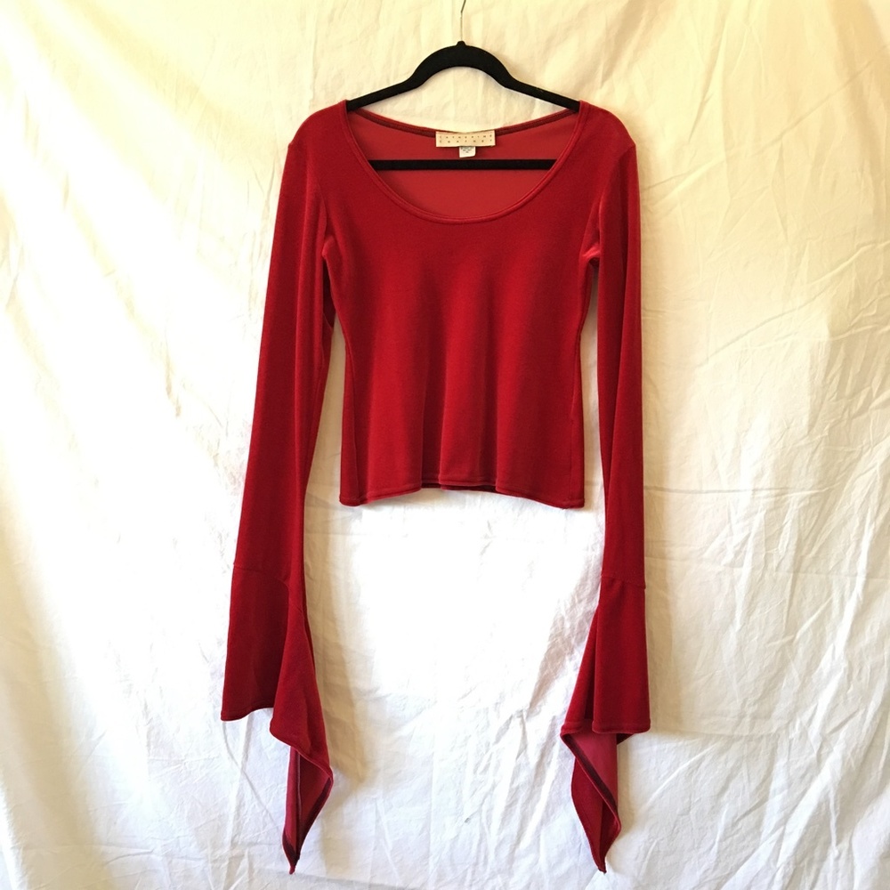 CATHERINE COATNEY VELVET TOP SIZE L